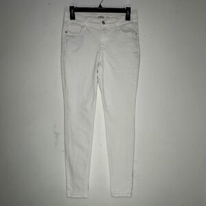 Old Navy Rockstar Super Skinny Jeans Womens 6 White Mid Rise Stretch Denim
